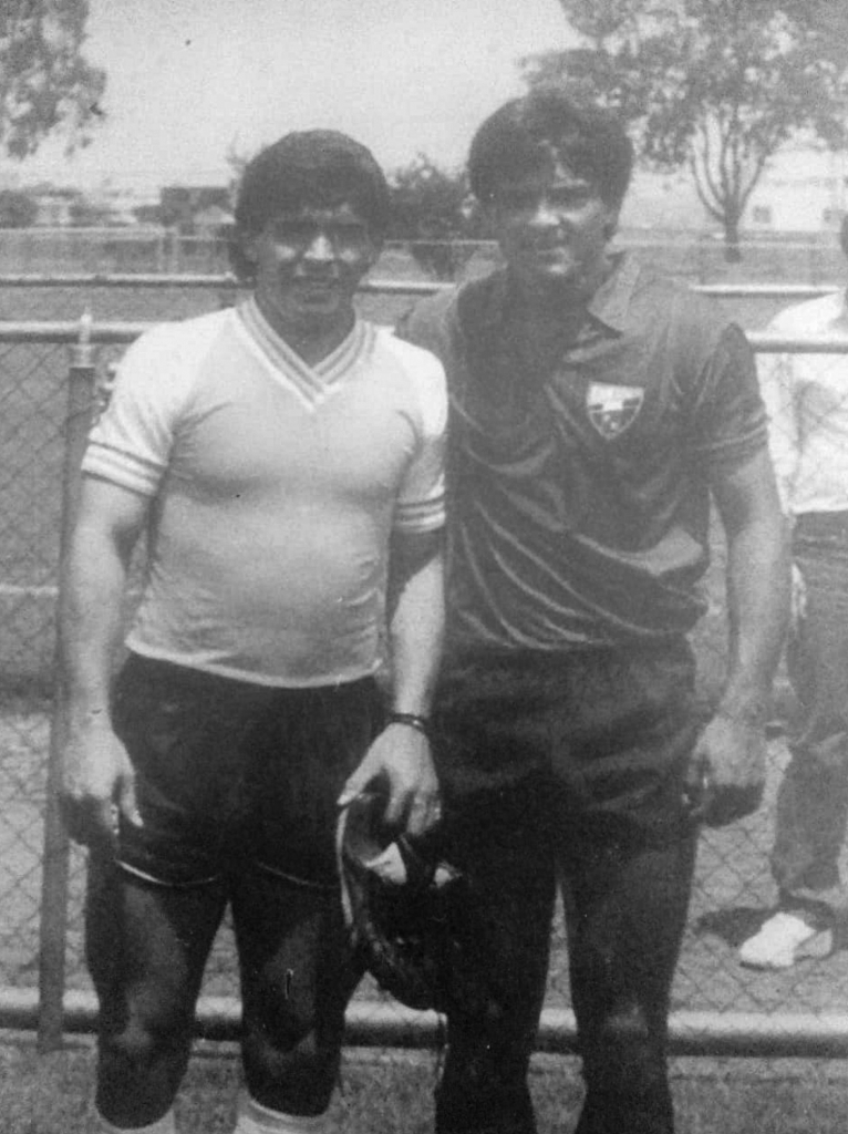 Maradona Con Julio Colín en el Mundial de México 86